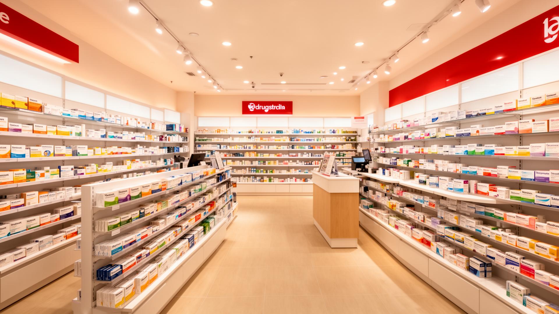 Interior da Drogaria Farma Sil